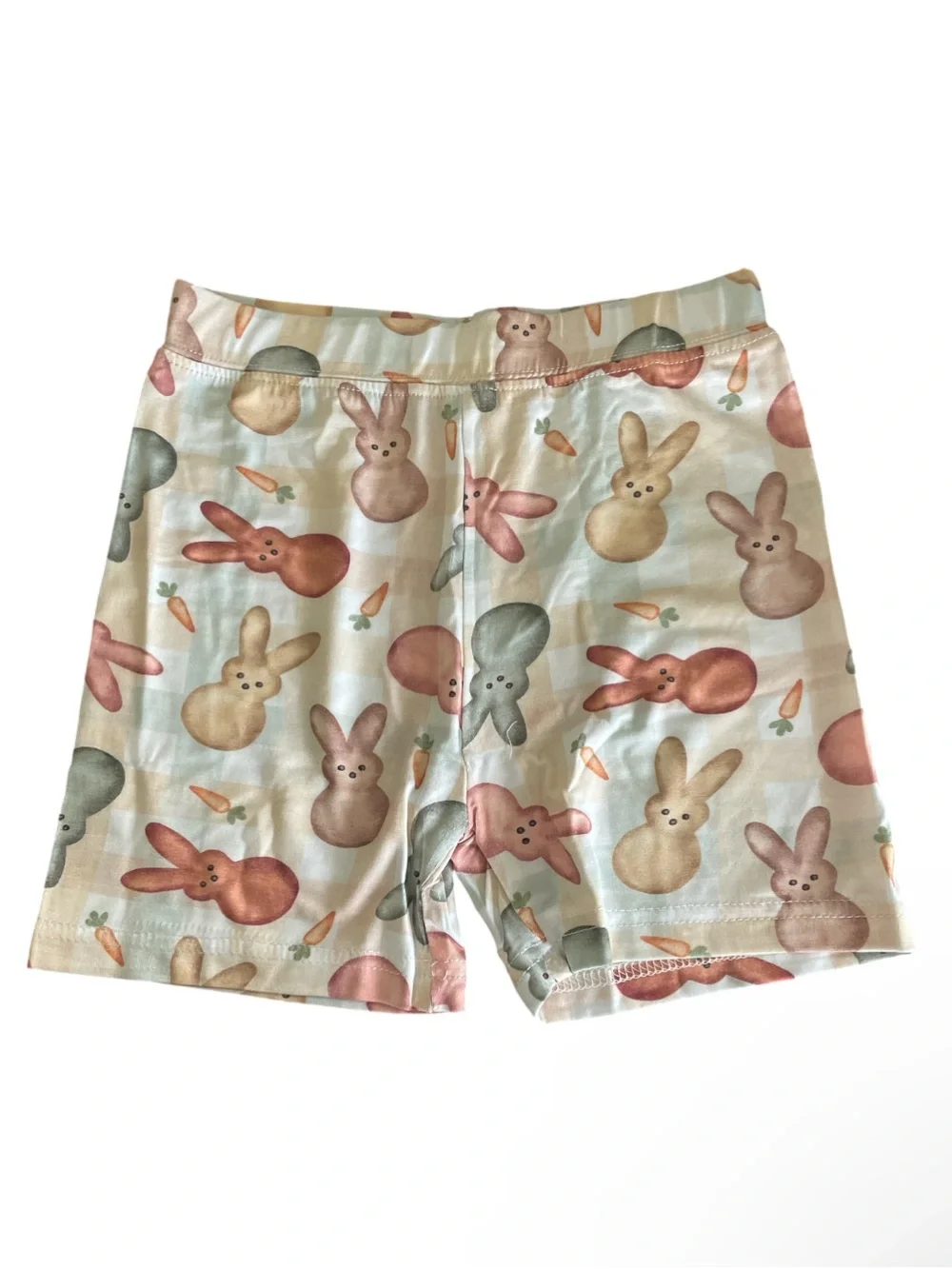 Kids Bunny Print Short Sleeve Pajama Set - Multi Pastel